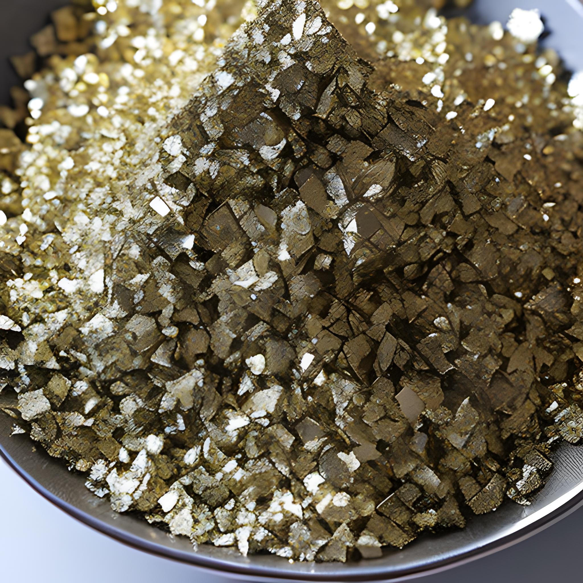 Difference between Pyrite Flakes and Gold Flakes